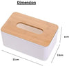 Wooden Tissue Box Holder Cover,Rectangular Paper Holder Boxes,Removable Facial Tissue Dispenser Holder for Bathroom Vanity Countertop,Bedroom,Living Room,Kitchen