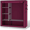 SHOWAY Portable, Multifunctional Fabric Wardrobe/Cloth Cabinet Closet Clothing Storage Organizer with Cover, Non Woven Fabrics (105 * 45 * 175cm)(MIXED COLOR)