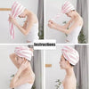 Microfiber Hair Dry Cap Colorful Striped Super Absorbent Quick Dry Hair Towel for Women Long Hair Wrap Cap Bathroom Showering (multicolor)