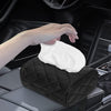 Car Tissue Holder,Sun Visor Tissue Box,Car Tissue Box Premium PU Leather Universal Backseat Car Napkin Holder Wipes Dispenser for Car,Black