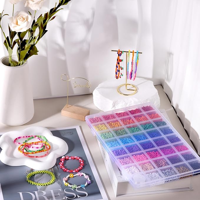 3mm Seed Beads for Jewelry Bracelet Making Kit 24 Colors Bracelet - Main Image
