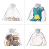 Pink Organza Gift Bags 100pcs, 10 x 15cm Jewellery Drawstring Bags Mesh Candy Bags for Wedding Baby Shower Party Favour