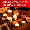 شموع Tea Lights تدوم 8 ساعات، شموع Tealight عديمة الرائحة، بيضاء اللون، عبوة من 50 شمعة 