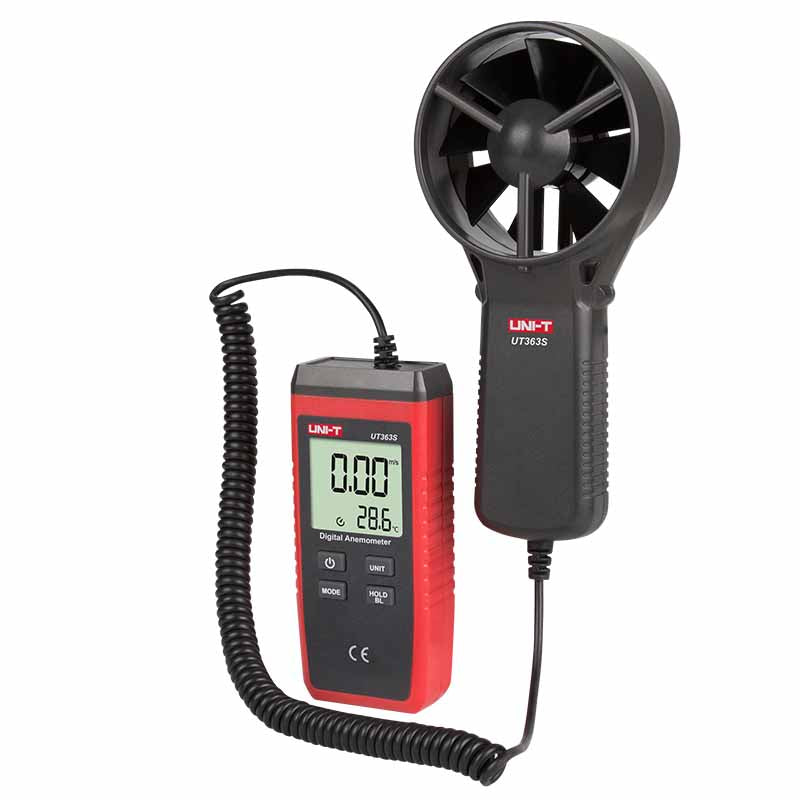 UNI-T Digital Anemometer Mini Wind Speed Temperature Tester LCD Display Air Flow Speed MAX/AVG Measurement