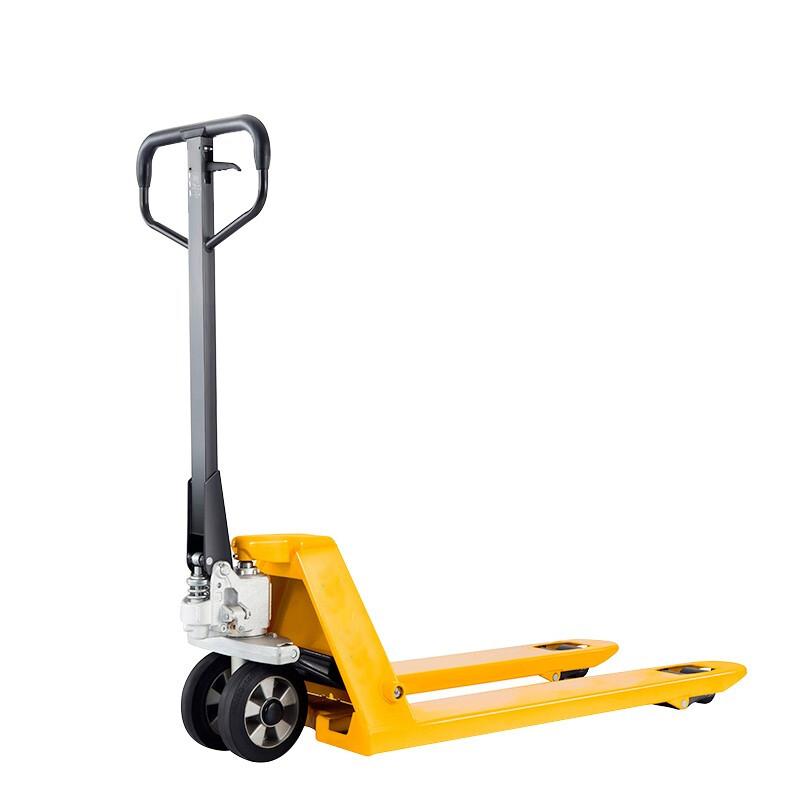 Steel Hand Pallet Truck Manual Hydraulic Truck Forklift 5511lbs Capacity Width 685 mm Yellow