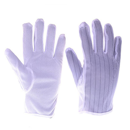 120 Pairs Anti-static Disposable Safety Gloves 13 Needle Static Cloth Bead Labor Protection Gloves