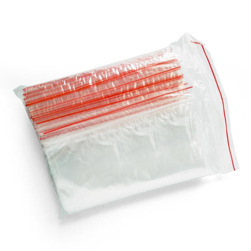6 Packs Large And Small No.7 Self Sealed Food Bag Thickened Waterproof Food Transparent PE Sealed Bag Clip Chain Sealed Bag 14 × 20cm