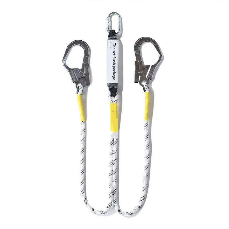 Anti Falling Safety Belt Accessories For Outdoor Work At Height With Buffer Bag And Double Hook Safety Rope