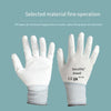 12 Pack PU Palm Coated Light Wear Resistant Oil Proof And Antiskid Gloves Palm Coated Nylon Knitted Labor Protection Gloves White