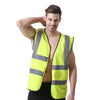 Basic Type Fluorescent Vest Reflective Vest Fluorescent Yellow Personal Protection Safety Vests for Outdoor Night Work