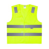Body Protection Safety Vests Two horizontal Four Point Traffic Car Warning Sanitation Construction Velcro Fluorescent Yellow