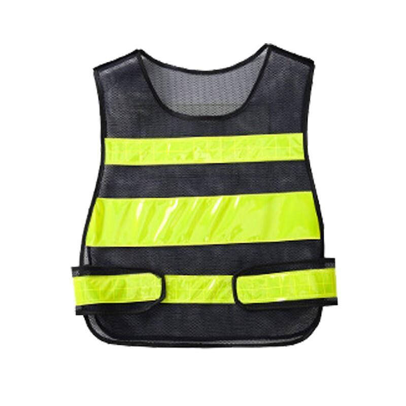 Mesh Design Reflective Vest Safety Engineering Reflective Vest Safety Vest Traffic Warning Vest - Black (No Pocket)