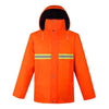 Reflective And Waterproof Cotton Clothing Thickened In Winter Waterproof Raincoat Sanitation And Cleaning Traffic Labor Protection Cotton Padded Jacket Detachable Cotton Padded Clothing Orange