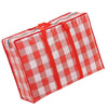 Woven Bag Moving Bag Thickened Oxford Cloth Luggage Packing Bag Waterproof Storage Snake Skin Bag 80 * 55 * 24 cm Red Lattice 10 Packs