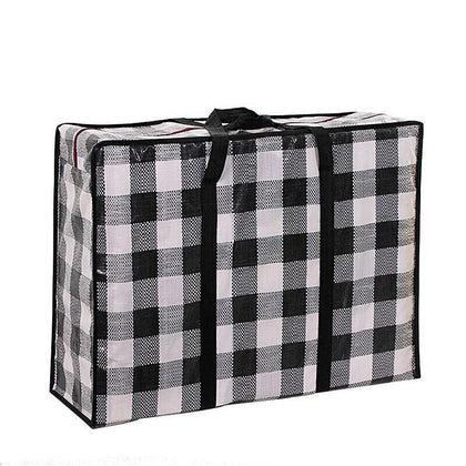 Woven Bag Moving Bag Thickened Oxford Cloth Luggage Packing Bag Waterproof Storage Snake Skin Bag 70 * 50 * 24 cm Black Square 10 Packs