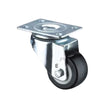 1.5-inch Plate Swivel Caster Wheels 4PCS Medium Light Universal Wheels Movable Black Polyurethane (PU) Casters - 4PCS