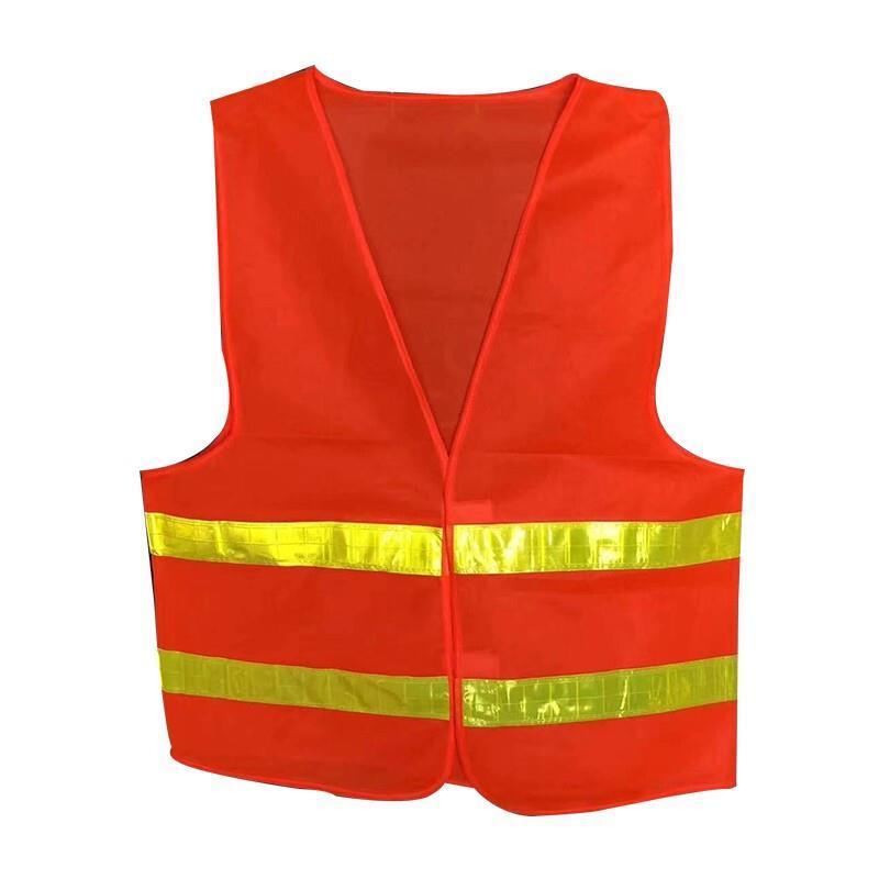 Reflective Vest Shoulder Strap Vest Orange High Visibility Reflective Vest Safety Working Vest