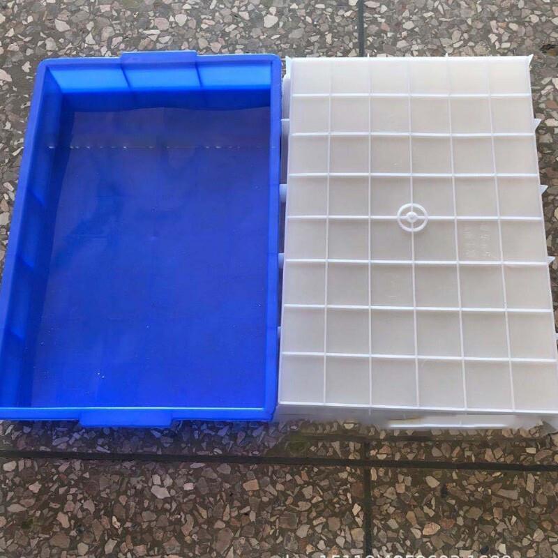 Plastic Square Plate Industrial Plastic Box Rectangular Plastic Basin Tray Square Plastic Basin Tool Box Parts Box Square Basin Blue 615 * 420 * 95mm