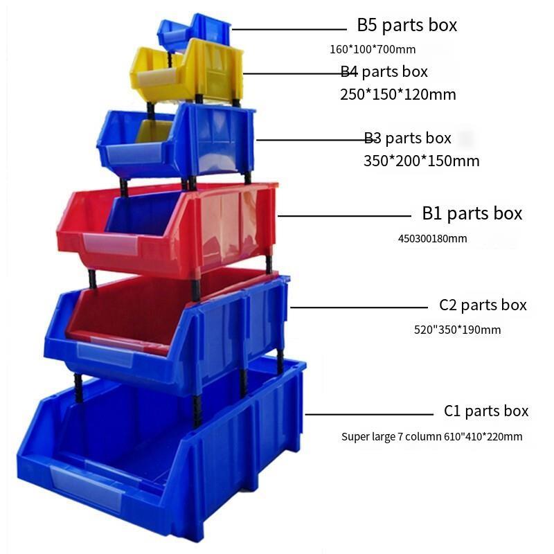15 Pcs Red Parts Box Plastic Combined Material Box Assembly Component Box Screw Box Tool Box Oblique 170 * 115 * 80mm