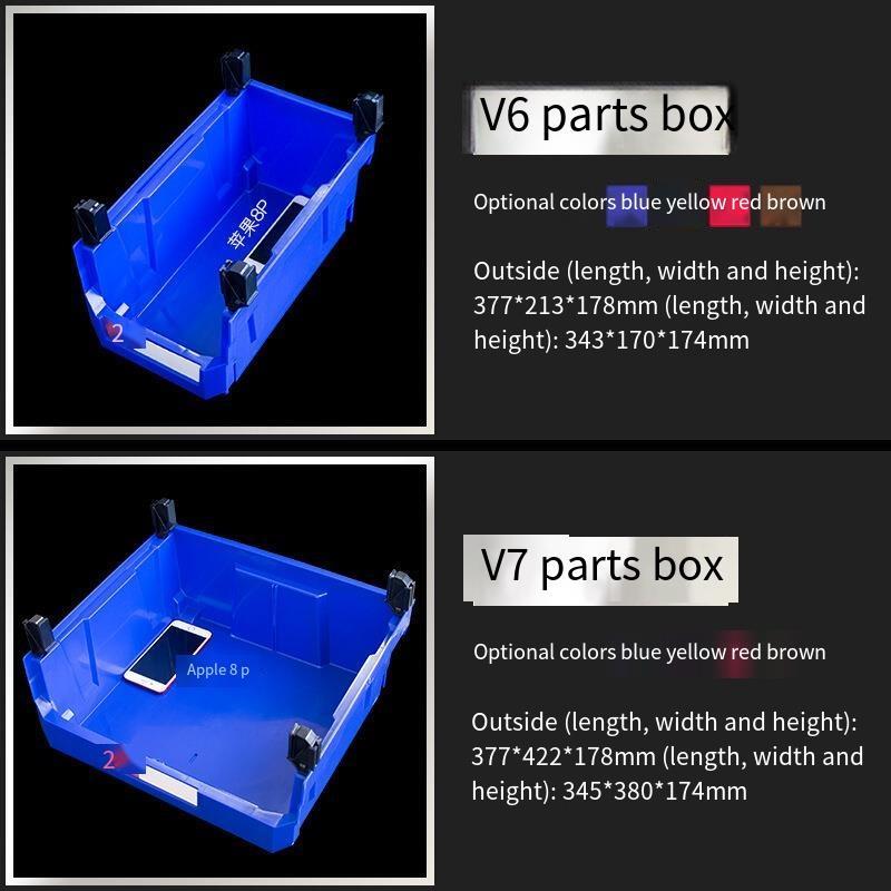 377 * 422 * 178 mm Dual Purpose Combined Parts Box Back Hanging Plastic Box  Inclined Material Box Component Box Classification Box