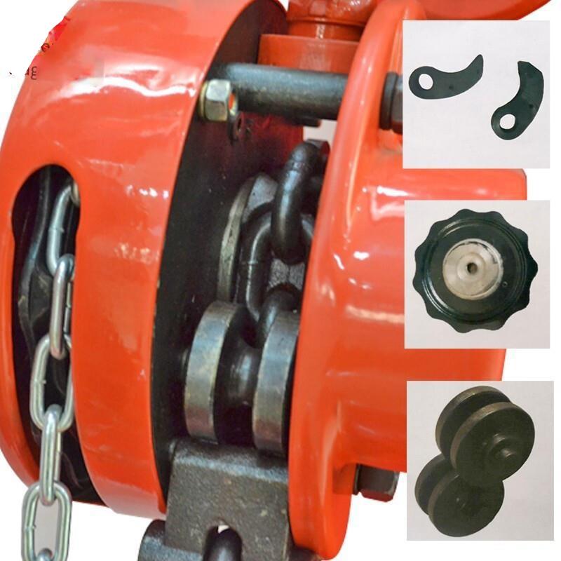 HS-Z05 Round Chain Hoist Inverted Lifting Equipment Hoisting Machine Manganese Steel Chain Orange 5t 6m