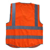 Orange L Multifunctional Reflective Safety Vest For Construction Site