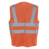 Breathable Mesh Fabric Warning Reflective Vest Fluorescent Orange Safety Vests for Night Working Riding Running Walking