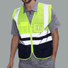 Patchwork Mesh Reflective Vest Multi-functional Universal Night Reflective Vest Road Cleaning Construction Safety Protection Clothes Fluorescent Green