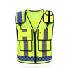 Multifunctional Duty Vest Reflective Vest Without Printed Comfortable Breathable And Highly Reflective Fluorescent Yellow