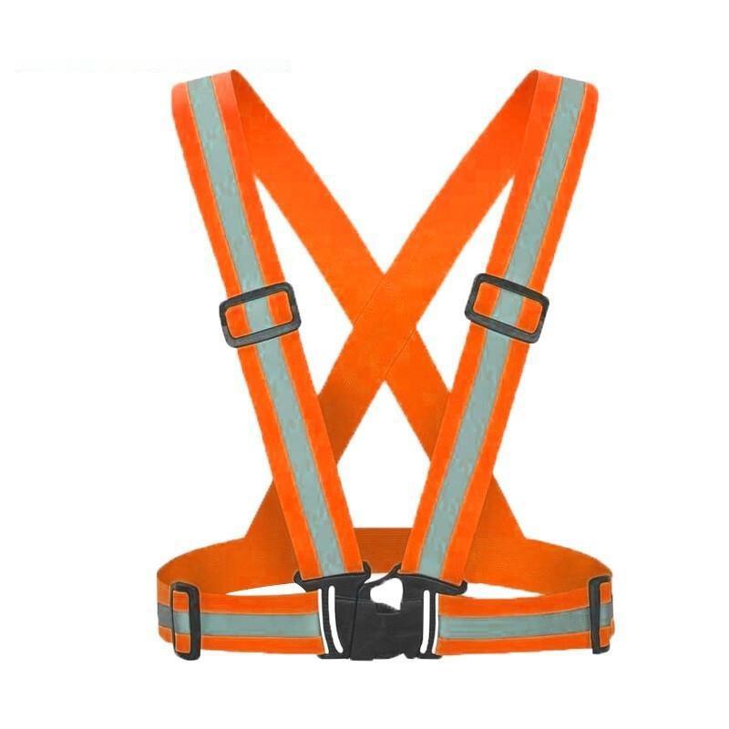 Reflective Vest Safety Gear Safety Vest with High Visibility Adjustable Straps for Running Jogging Cycling Hiking Walking - Orange