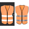Reflective Working Vest with 2 Highly Reflective Strips Safety Vest for Outdoor Work, Jogging, Sports - Orange