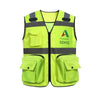 Reflective Clothing Textile Fabric Apricot Yellow One Size Fits All High Visibility Reflective Vest Safety Working Vest