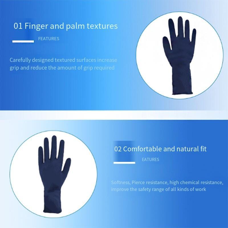 50 Pieces / Box L Size Gloves Powder Free Disposable Temporary Use Of Latex Blue Gloves
