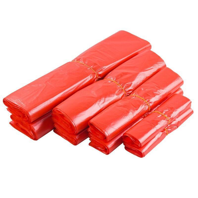 Red Thickened Food Plastic Bag, One-time Packing Plastic Bag 31 * 51cm, 100 Pieces