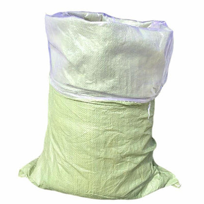 Green 100*150 (100 Pack) Plastic Covered Woven Bag With Inner Lining Snake Skin Bag
