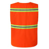Reflective Vest Button Sanitation Worker's Labor Road Cleaning Work Clothes Night Reflective Orange