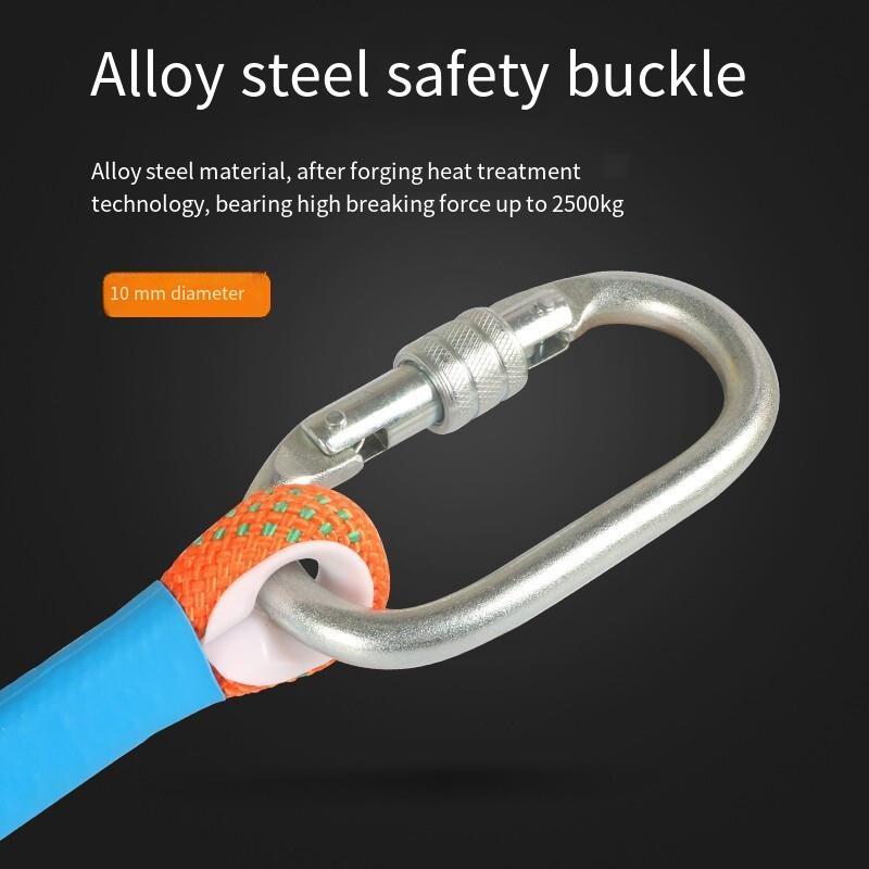 Single Small Hook Safety Rope 3m Connecting Rope Electrical Work Safety Rope Construction Outdoor Fall Prevention High Altitude Protection Rope