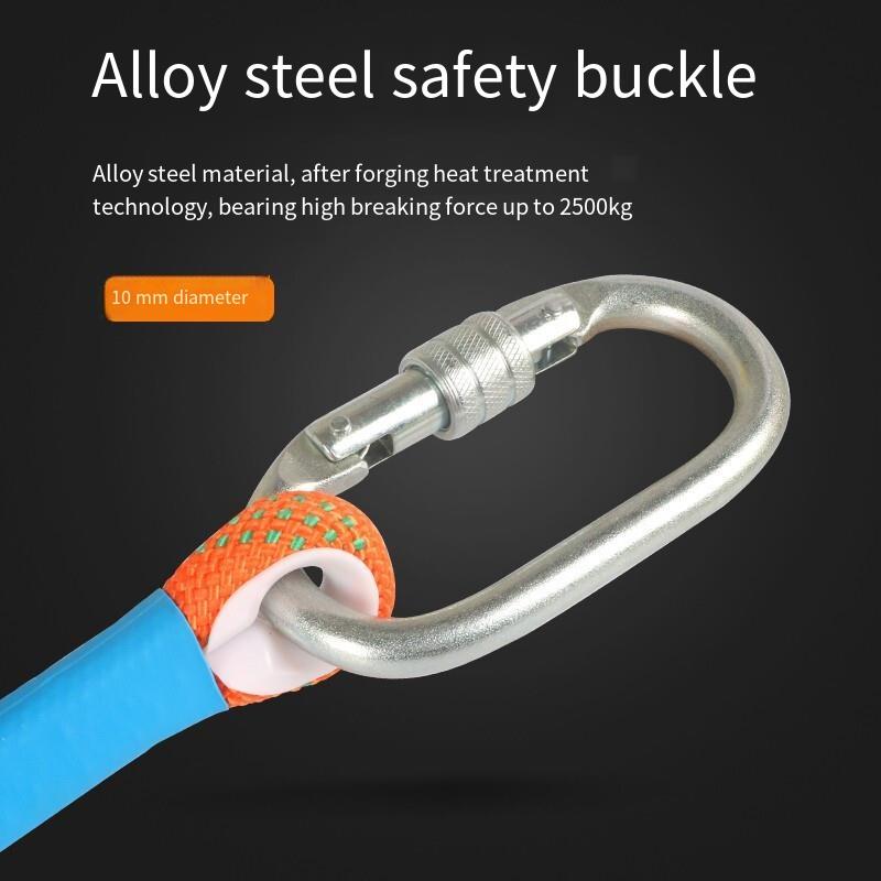 Safety Rope 1.8M Single Hook Connecting Rope Safety Belt Electrical Work Safety Rope Construction Outdoor Fall Prevention High Altitude Protection