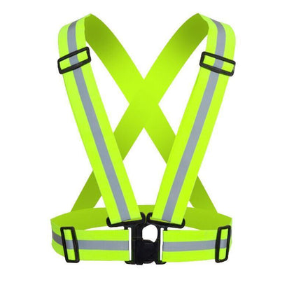 Reflective Vest, Elastic Strap, Adjustable Body Protective Clothing, Men's And Women's Sizes