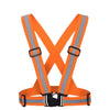 Reflective Vest Elastic Strap Safety Vest High Visibility Fully Adjustable Free Size Safety Gear for Running Jogging Cycling Walking - Orange