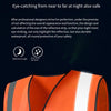 Safety Reflective Vest with Zipper and Pockets Safety Vest Fluorescent Orange Safety Warning Vest 4 Reflective Strips