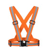 Safety Straps Reflective Safety Vest High Visibility Adjustable Elastic Strap for Running Jogging Cycling Walking in Night - Orange
