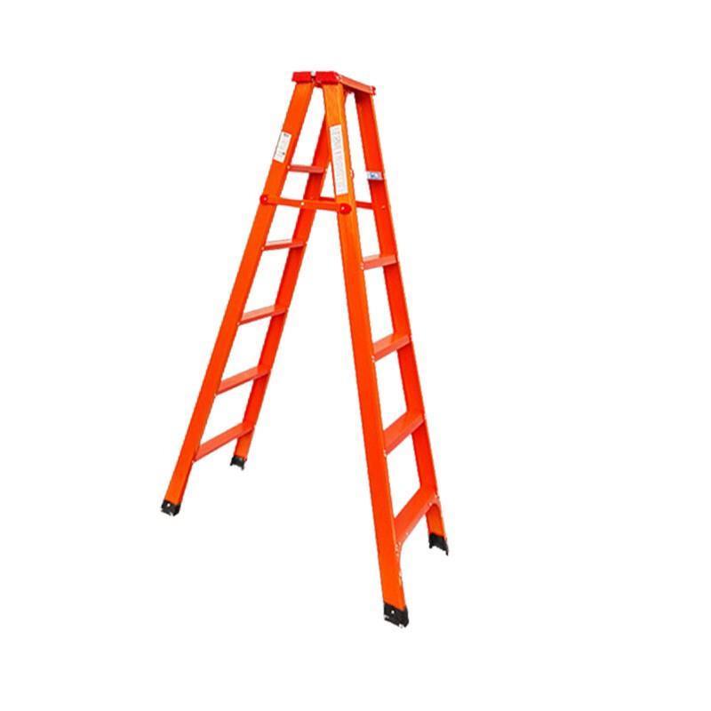 5.9FT Folding Ladder Carbon Steel Double Side Ladder Thickening Commercial Indoor Engineering Miter Ladder 1.8m Carbon Steel