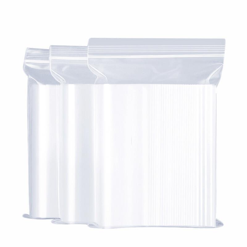 17*25*16 Thread 100 Pieces Food Self Sealing Bag Thickened Waterproof PE Transparent Mobile Phone Mask Storage Bag Sealed Plastic Bag