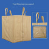 ZH2302 White 4-ton Bag Container Woven Flat Bottom Binding Cloth 90 * 90 * 110