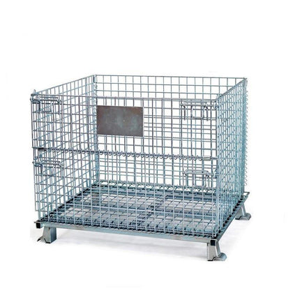 Storage Cage Folding Logistics Turnover Basket Iron Frame Cage 1000 * 800 * 840mm Wire Diameter 5.8mm Zb1776