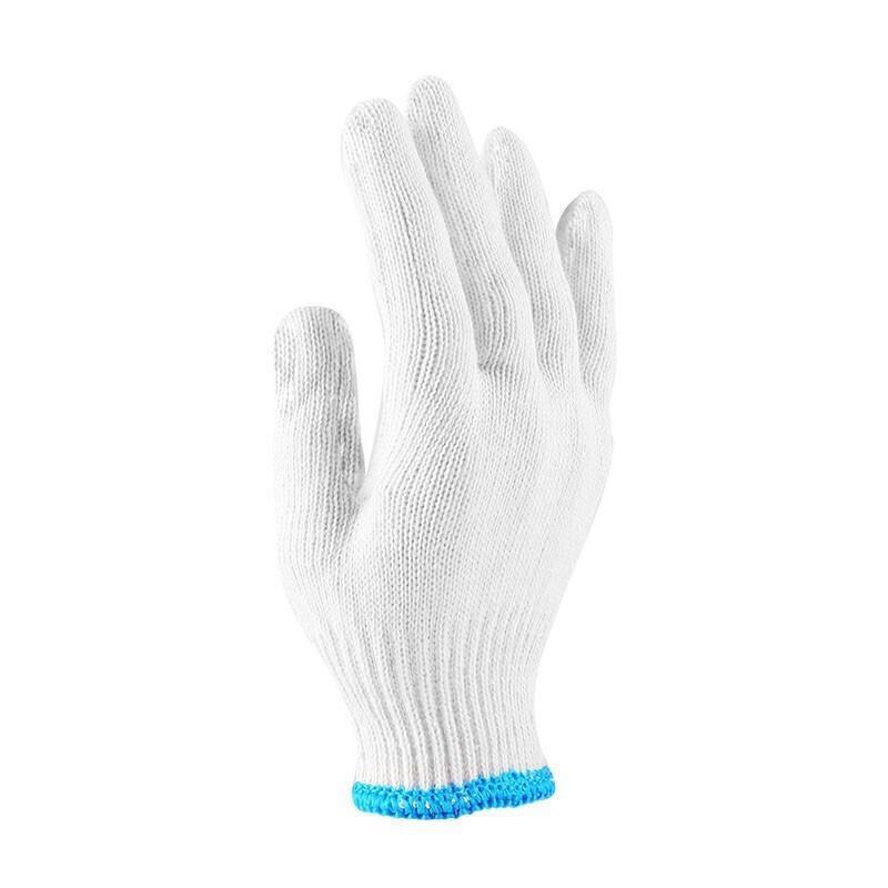 10 Pairs Safety Gloves Labor Protection Gloves Cotton Thread Gloves White Gloves Protective Gloves Thickened Work Gloves Free Size