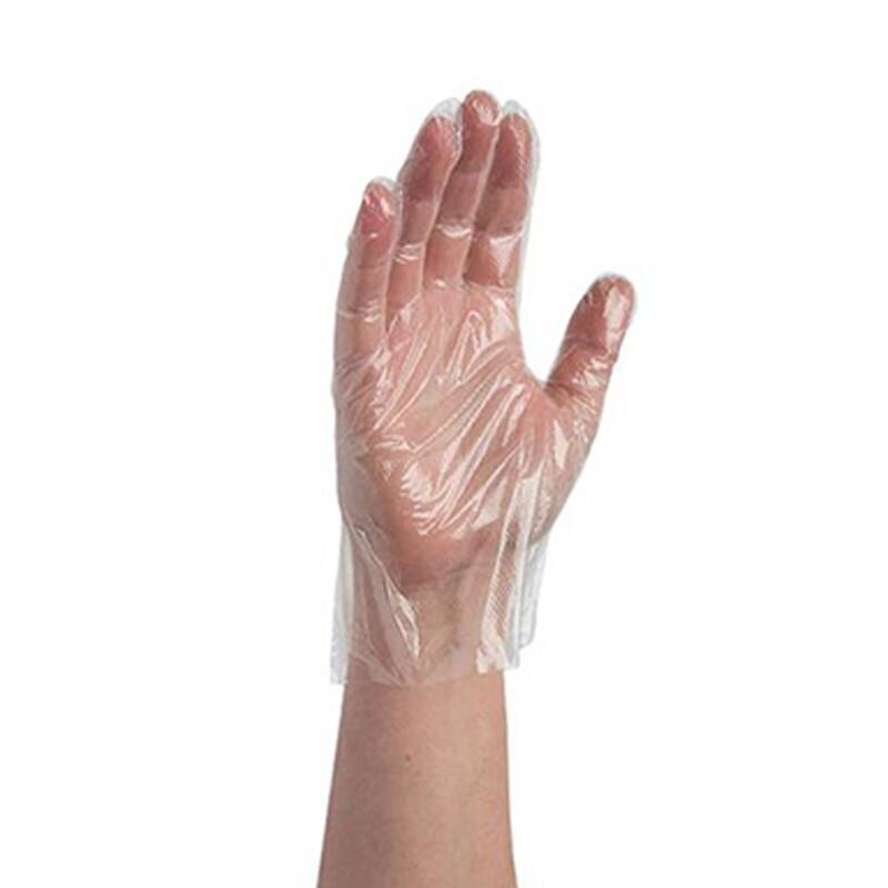 100 Pieces / Bag Disposable Gloves PE Film Gloves Transparent Powder Free Gloves