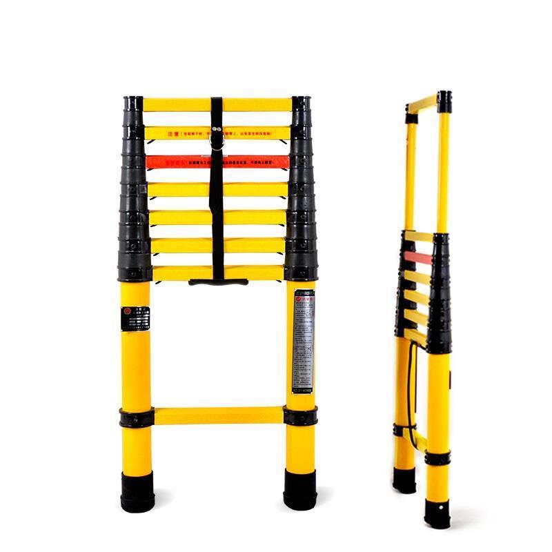 3m Portable FRP Insulated Fish Pole Ladder, Insulated Telescopic Ladder, Telescopic Elevator, Communication Ladder, Antiskid Bamboo Ladder, Single Ladder