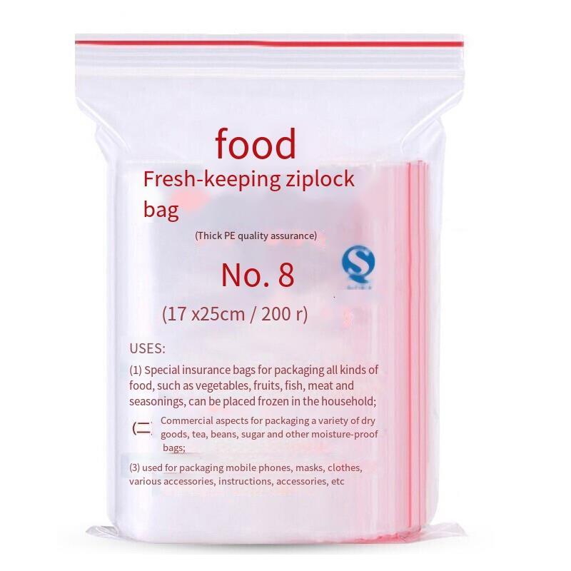 Plastic Bag Food Fresh-keeping ziplock bag 17cm * 25cm